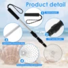 2Pcs Beach Sand Sifter Telescopic Shell Scooper Sifter Stainless Steel Shark Teeth Sifter Tool Lightweight Sand Scoop Shovel 5
