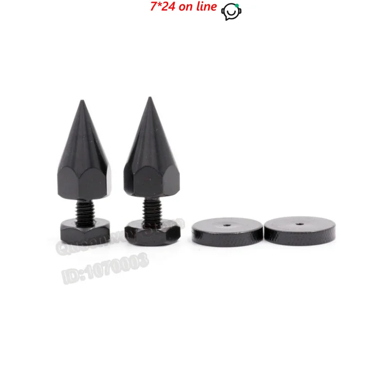 1 Set/4pcs M6 Thread Speaker Spike Amp Turntable Recorder Stand Pad Speaker Spikes Vibration Cone Foot Feet Pad 40mm