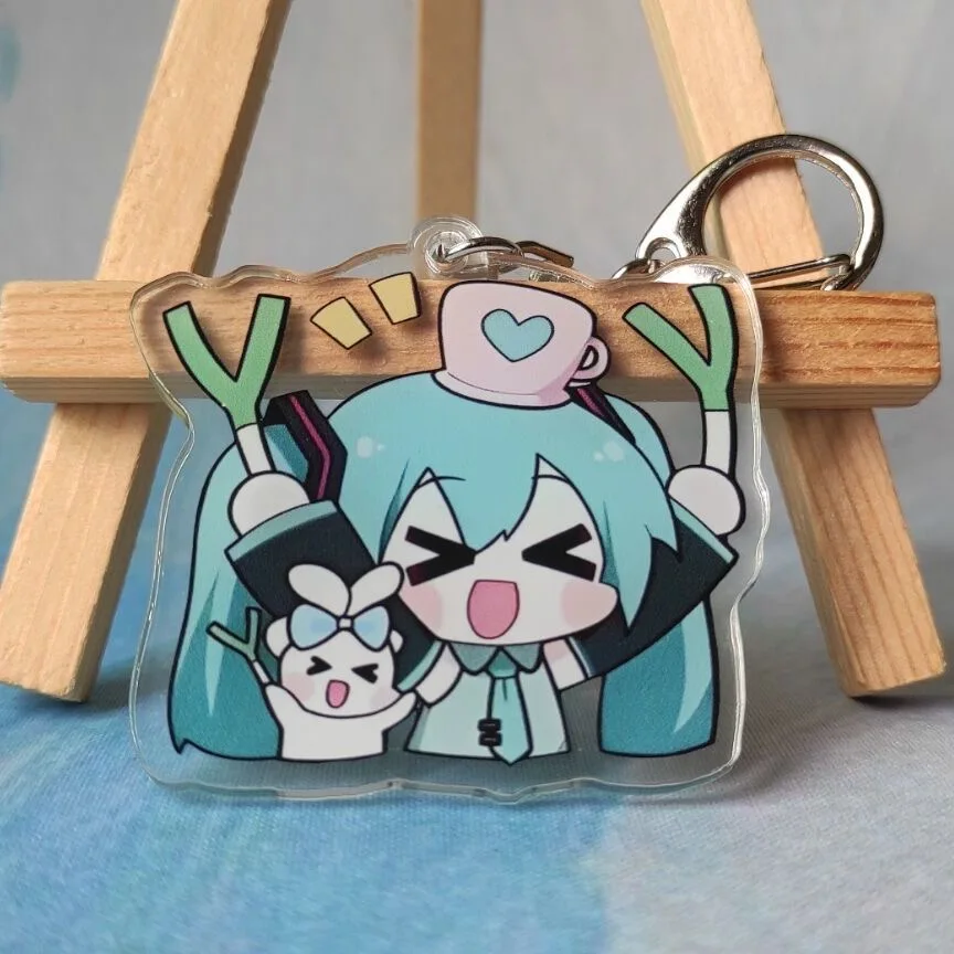 Charming Hatsune Miku Acrylic Keychain - Adorable Anime Girl Pendant & Stylish Backpack Accessory