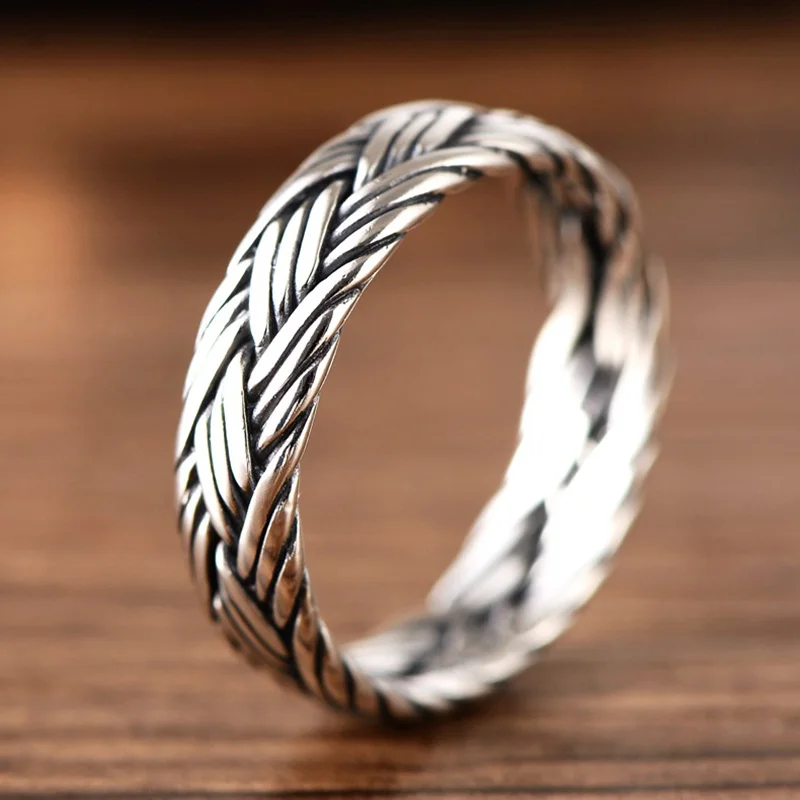 COSUMOSU - Anillo De Plata De Ley 925 Con Brújula Vikinga Para Hombre