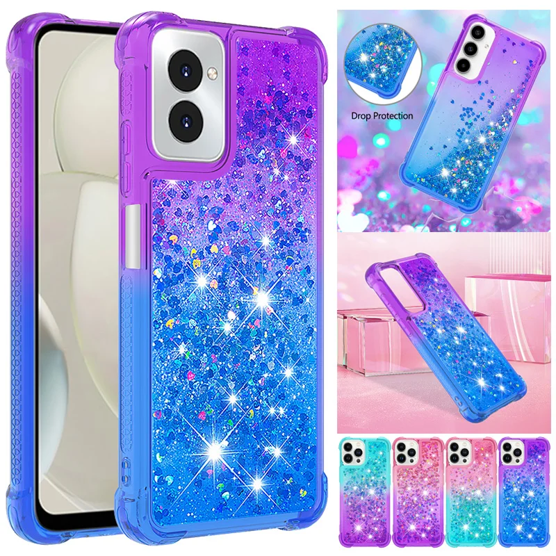 Fashion Gradient Color Flow Sand Case - Stylish Soft Phone Cover Coque