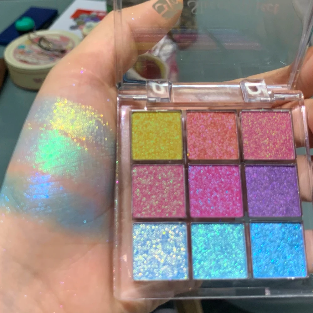 Sheeneffect Chameleon Chrome Eyeshadow Palette 9 Colors High End makeup Cosmetics 4