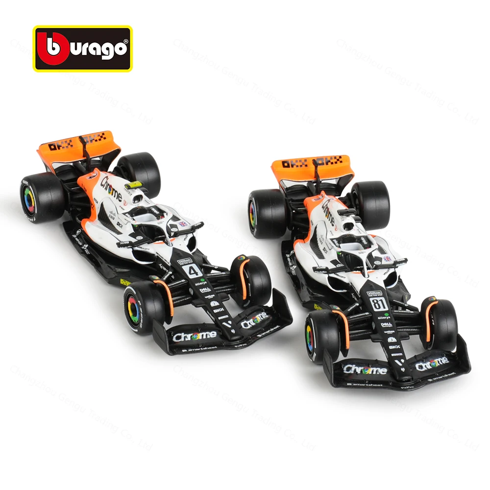Bburago 1:43 2023 Monaco Mclaren MCL60 F1 Formula Car Die Cast Vehicles Collectible Model Racing Toys 4