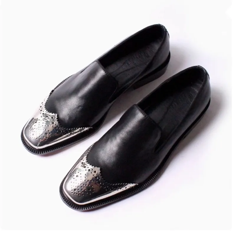 Loafers Dress Shoes Men Handcrafted Authentic Official Original Top Layer Cowhide Classic Casual Comfortable Shoe 1