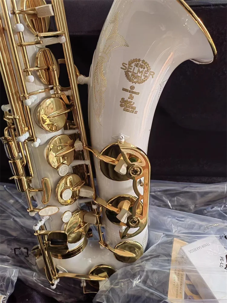 Hot Selling Bb Tenor Saxophone Gold Lacquer Yellow Brass Musical instrument Professional with Case Accessories
