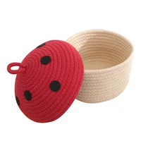 Rattan Woven Basket Rope Mushroom Snack Baskets Storage Home Accessory Baby Clothes Hamper Laundry 2