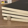 B5 Notebook,Sketchbook 140 Thickened Pages Black Cardboard Cover Blank Inner Pages For Quality Fine Art Painting And Doodle 5