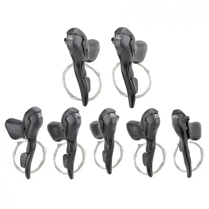 Description Picture 2 of itemmicroNEW Shifters Dual Control Levers Finger Dial Road Bike 2 3X7 8 9 10 11 Speed Shifter Conjoined DIP Derailleurs