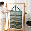 2-4 Layer Food Drying Net 70*50cm Multifunctional Hanging Clothes Drying Nets For Underwear Fruits Herbs Dryer Cage Storage Rack 4