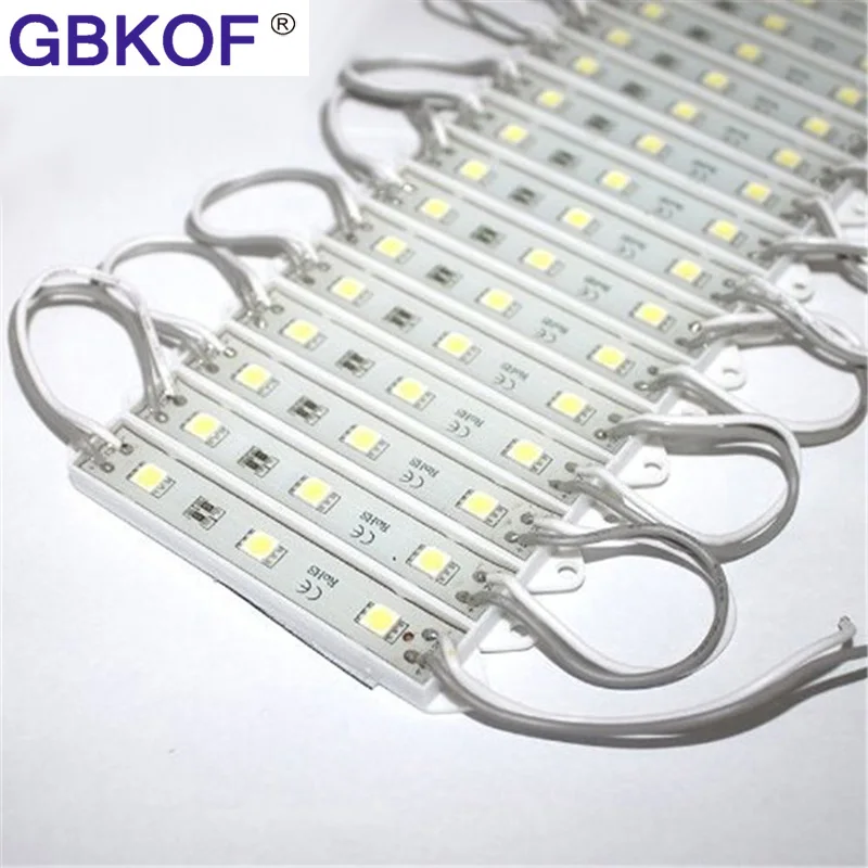 12V LED Module 20pcs 3 LEDs Super Bright String Light with Lens White Color IP65 Waterproof SMD Advertisement Design LED Module