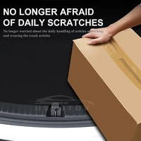 USVOTOV for Tesla Model Y Trunk Sill Guard Cargo Mat Rear Bumper Protector TPE Pads Door ABS Side Cover Anti-scratch Accessories 5