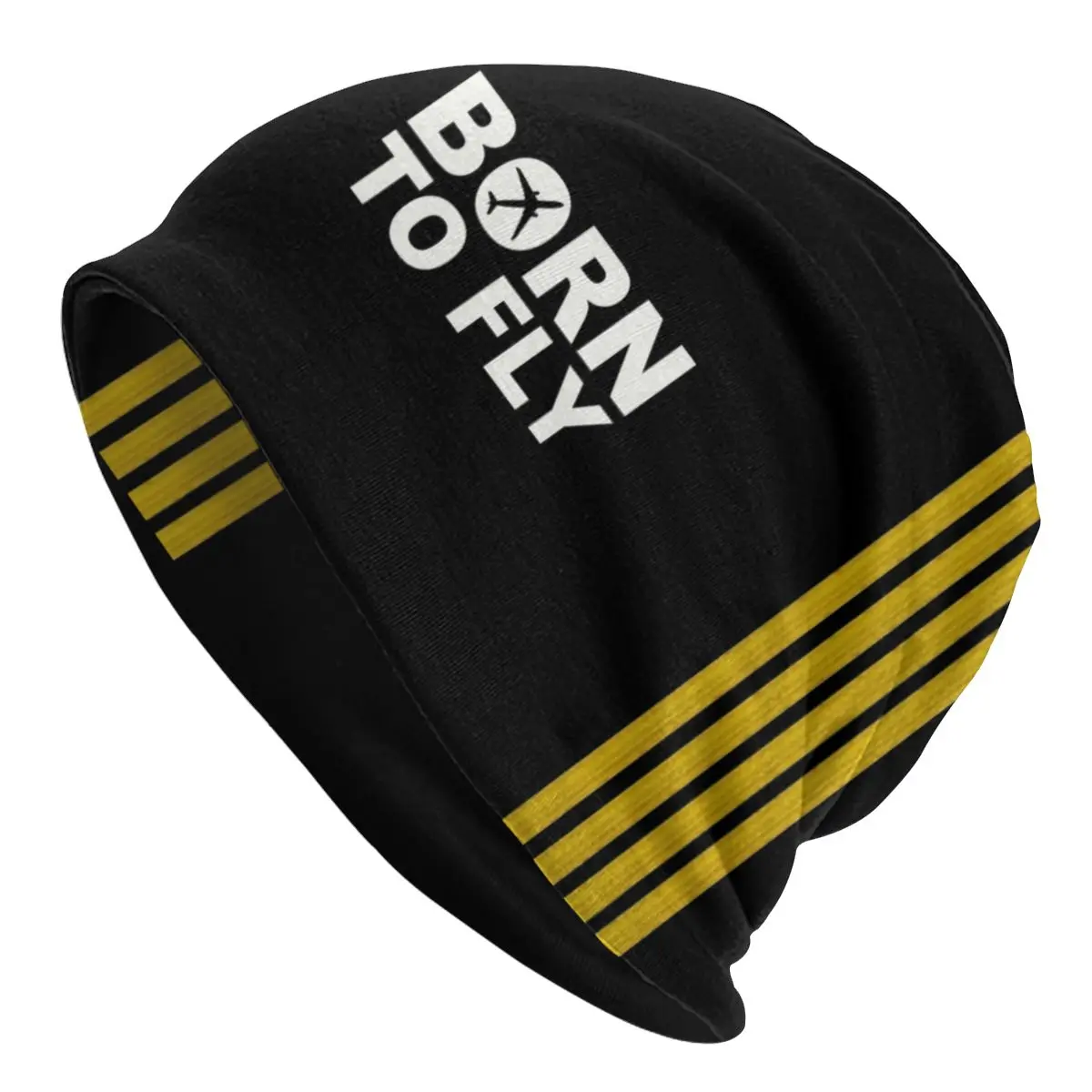 Warm Bonnet Femme Cappelli Lavorati A Maglia Street Born To Fly Captain Stripes Beanie Cap Outdoor Pilot Air Fighter Berretti Per Uomo