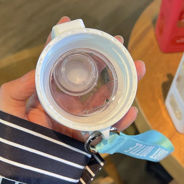 1Pc 700/900ml Sports Water Bottle Portable Sippy Cup Suitable for Outdoor Sports Carrying Handheld Square Plastic Water Bottles 4