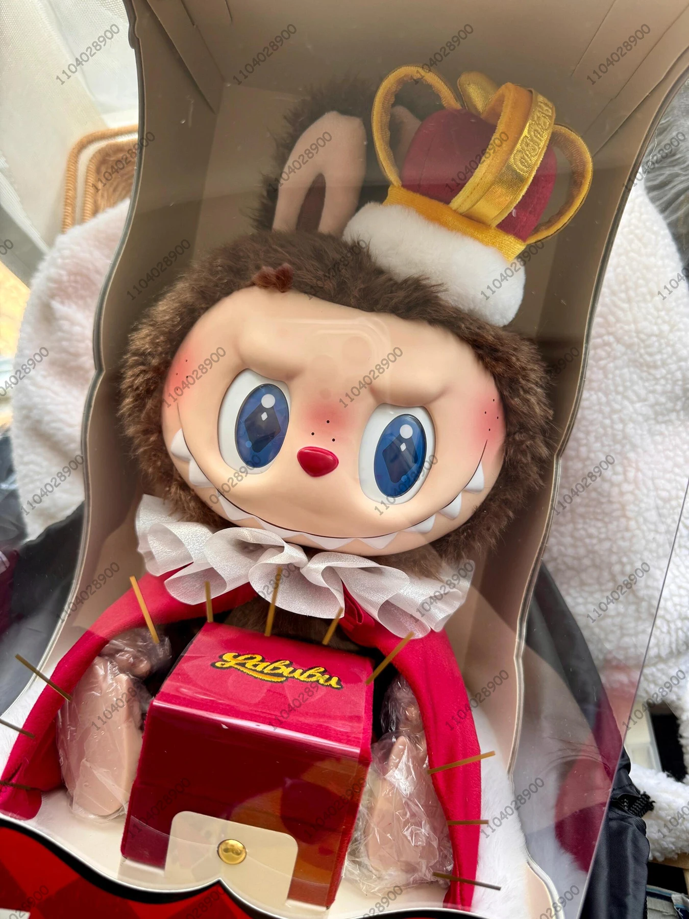 New Genuine 38cm Big Labubu The Monsters Zimomo Let's Checkmate Original Big Action Figure Vinyl Plush Doll Desk Decoration Gift