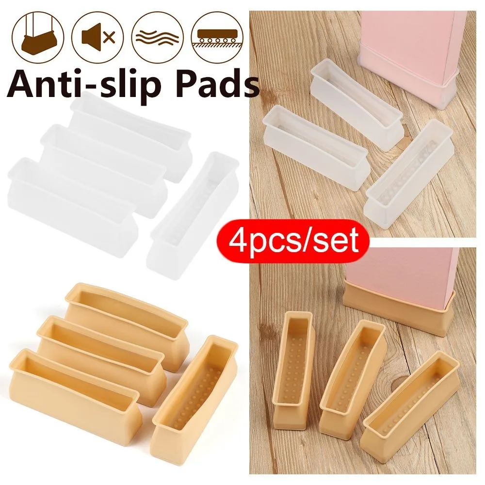 Silicone Chair Leg Caps - Anti-Slip Furniture Feet Covers & Floor Protectors (Set of 4)