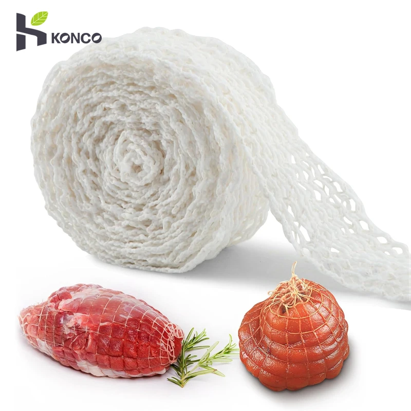 3/5/8M Meat Netting Roll Ham Sausage Net Sock Elastic Netting Beef Netting Butcher's String for Meat Cooking Meat Sausage Making