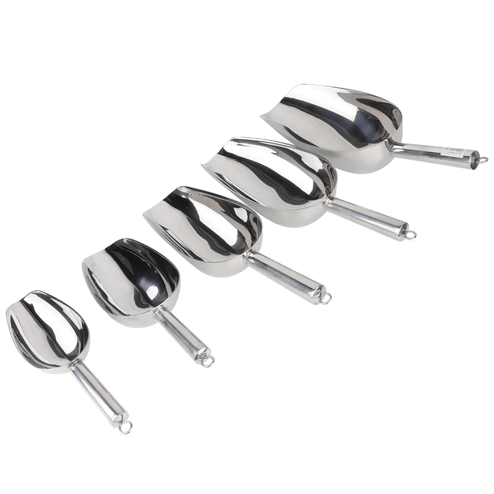 Ice Shovel Scoop Stainless Steel Multifunctional Ice Food Scoop Coffee Beans Dried Fruit Shovel for Kitchen Home Bar Party