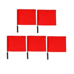 Colorful Soccer Referee Signal Flag for Training and Competitions (5pcs - red)