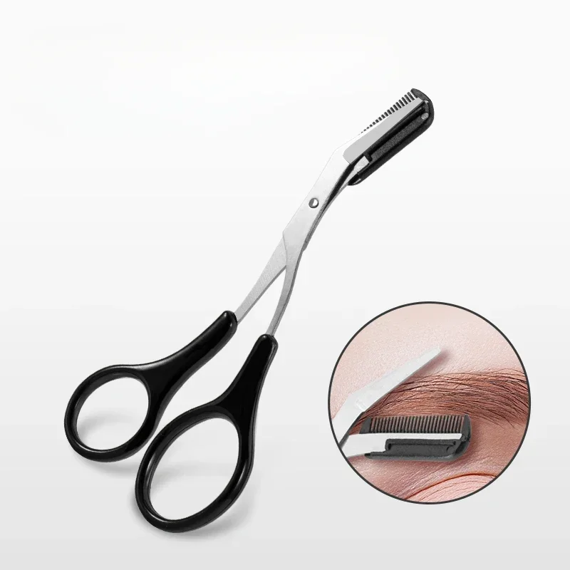 1Pc Safe Eyebrow Trimmer Scissors with Comb Makeup Tool eyebrow trimmer set,eyebrow scissors,eyebrow trimmer
