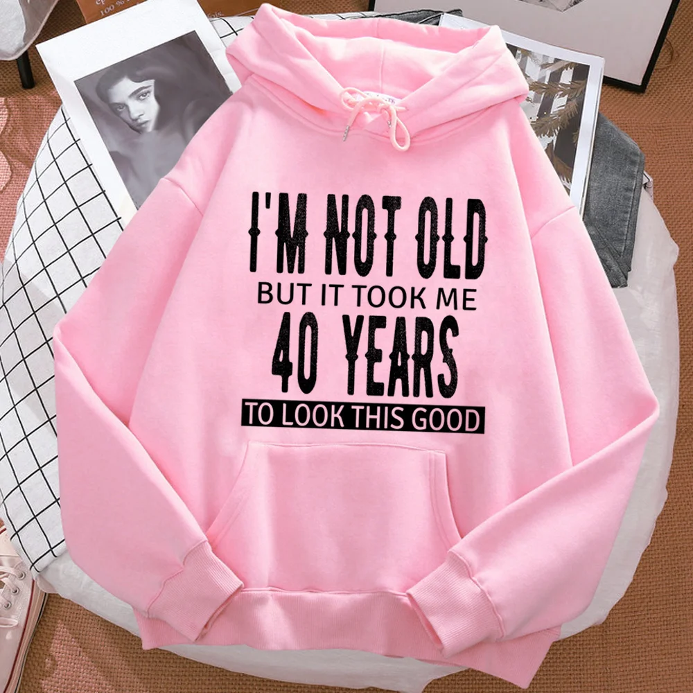 

40 Ans 40th Years Birthday hoodies women 90s gothic long sleeve top japanese pulls female 90s Hood
