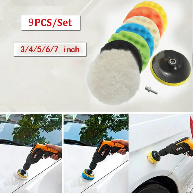 22pcs 3´ Compound Drill Buffing Sponge Pads Kit for Car Sanding Polishing Waxing 