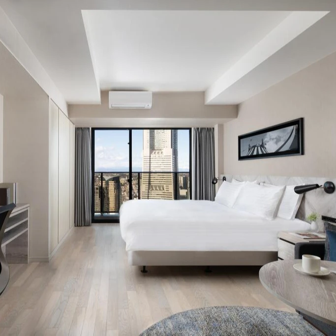

Customized Modern 5 Star Hotel Bedroom Furniture With Guest Room Furniture Set