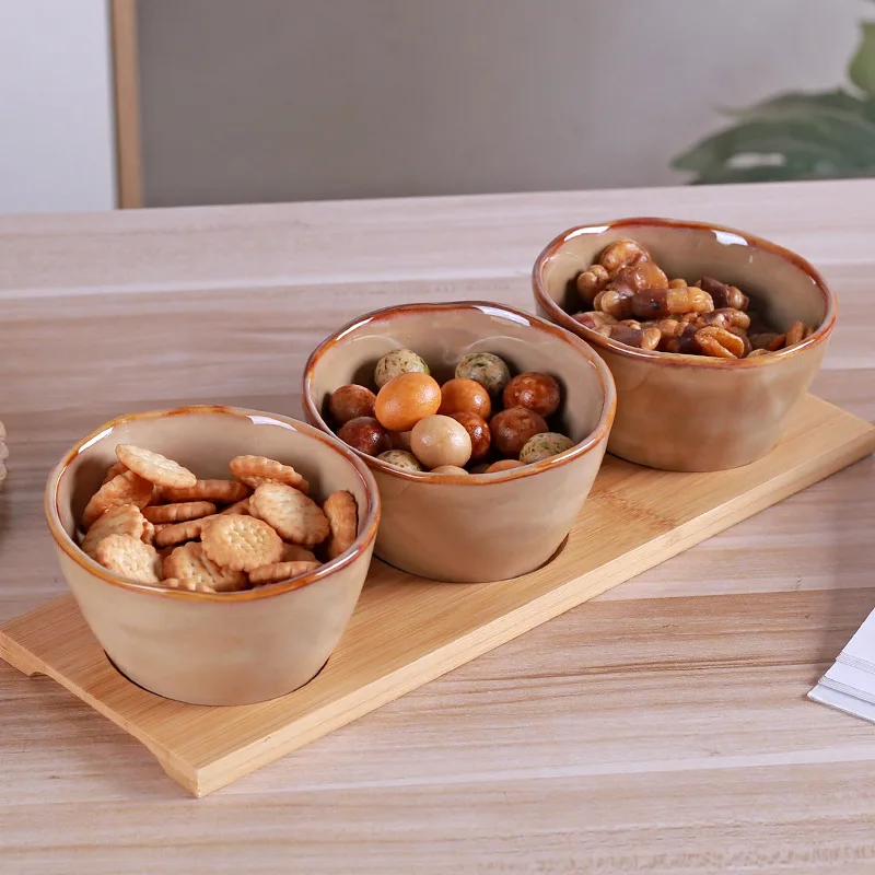 Ins New Pattern Nordic Style Ceramic Bowl and Dish Set Home High end and Exquisite Kitchen Snack Sauce Dish Set Dessert Bowl