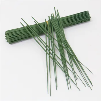 Tige de fleur en fer plaqué plastique, 50/200/500 pièces, pour hortensia artificielle Rose, tige de bâton de tête de fleur de 6.69 pouces, accessoire de décoration de mariage 1