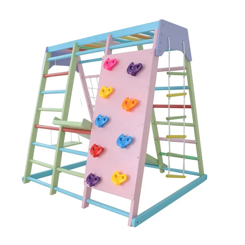 Montessori Climber Toddler Slide Climbing Equipment Children Wooden Playground Indoor Climbing Frame For Kids