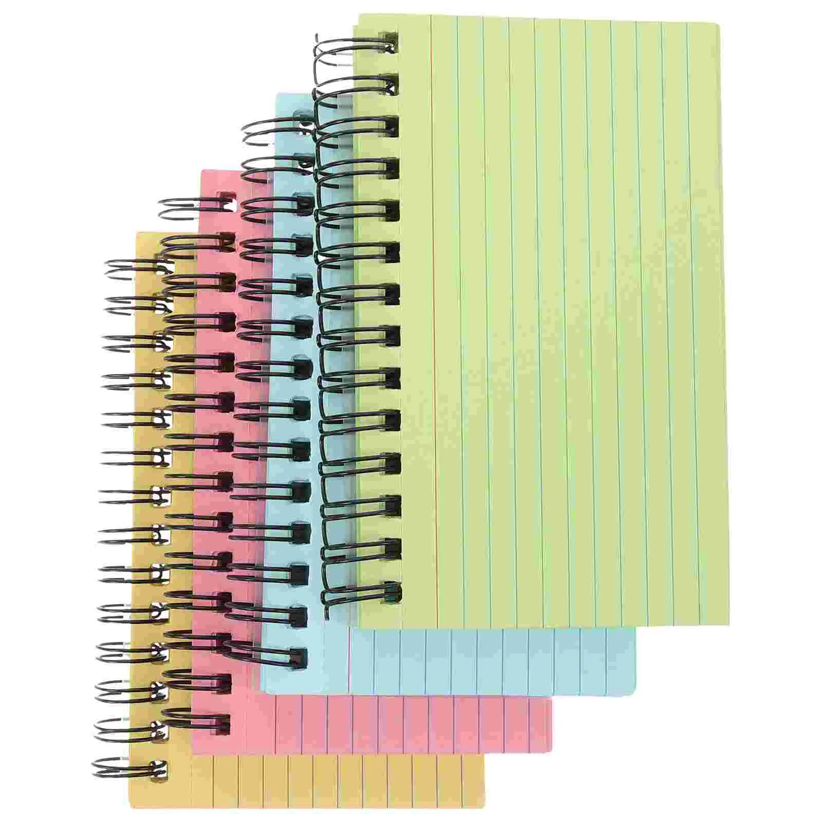 

4 Pcs Coil Horizontal Line Book Mini Pocket Notebook Notebooks Multi-function Writing