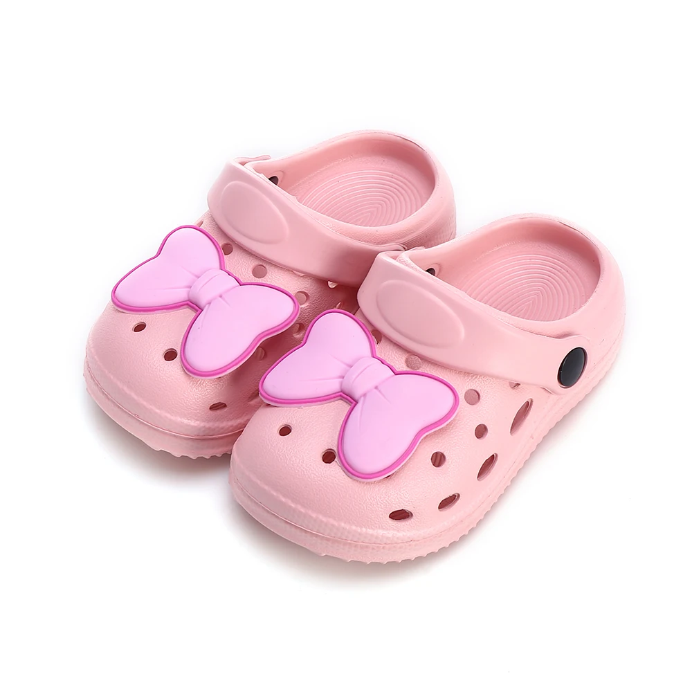 Neue rutschfeste Mädchen Sandalen Gartenschuhe süße große Schleife Kinder Sandalen Sommer Kinder Hausschuhe Strand Kinder Sandalen – Detail 8