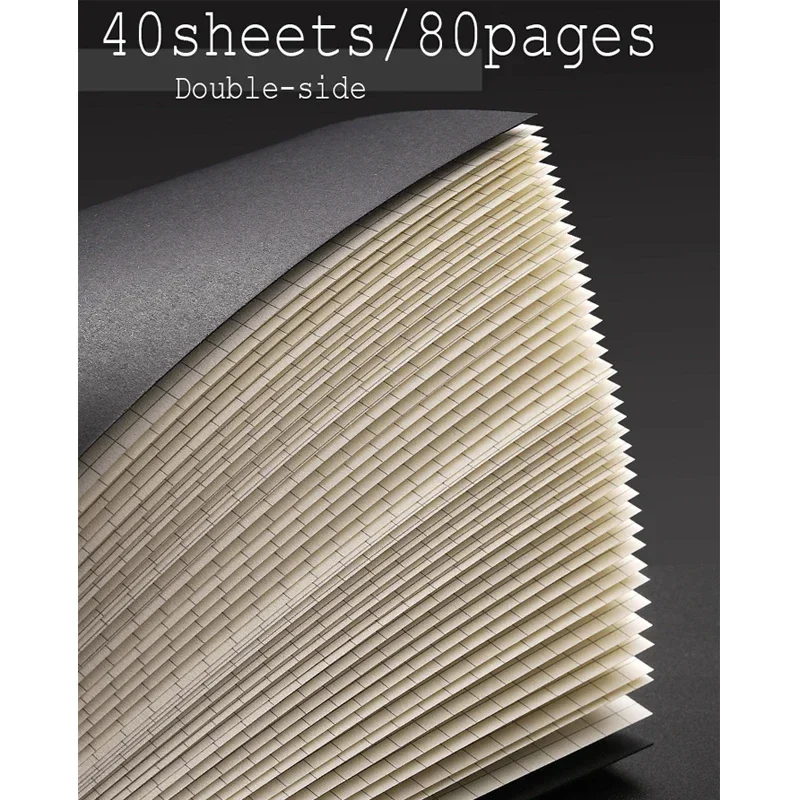 

Блокнот для записей из бумаги, тетрадь с 40 обложками, 80 утолщенными черными страницами из крафт-бумаги «сделай сам», 5 простых страниц