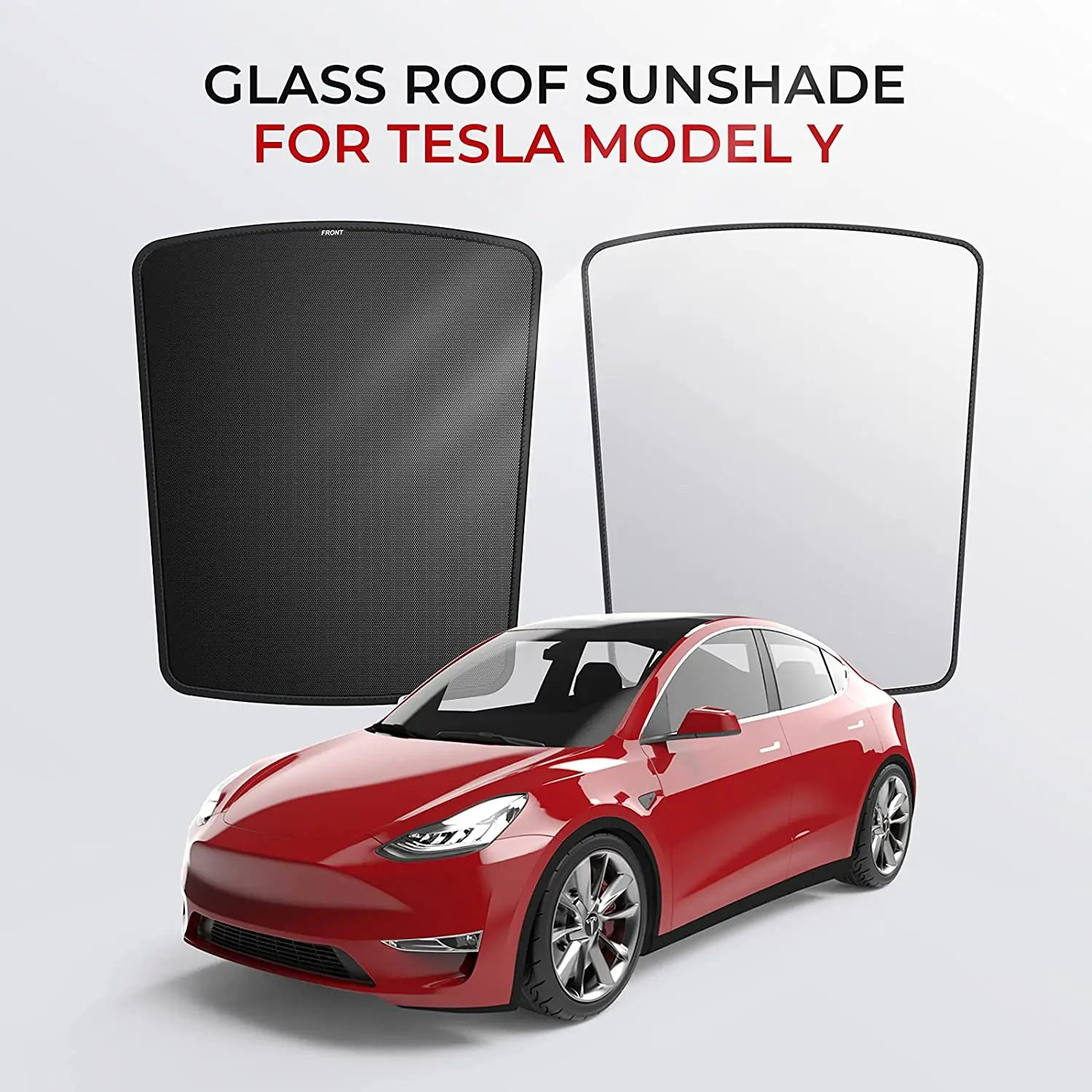 Für Tesla Model Y Sonnenschutz 2020-2023 UV-Strahlen-Wärmeisolierung Glasdach-Schutz Faltbarer Netz-Schiebedachschutz Innenraum-Zubehör