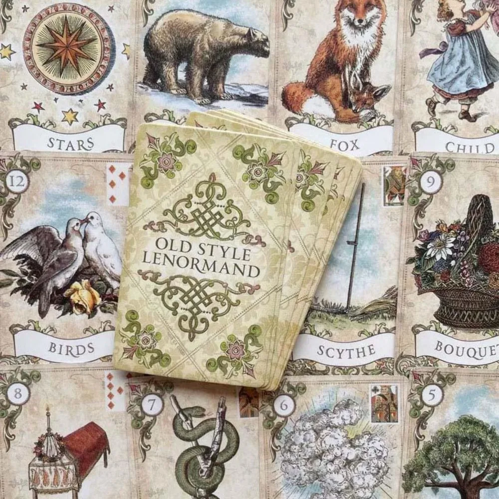 38 Sheets English Version Old Style Lenormand Fortune-telling Cards 9*6cm 5