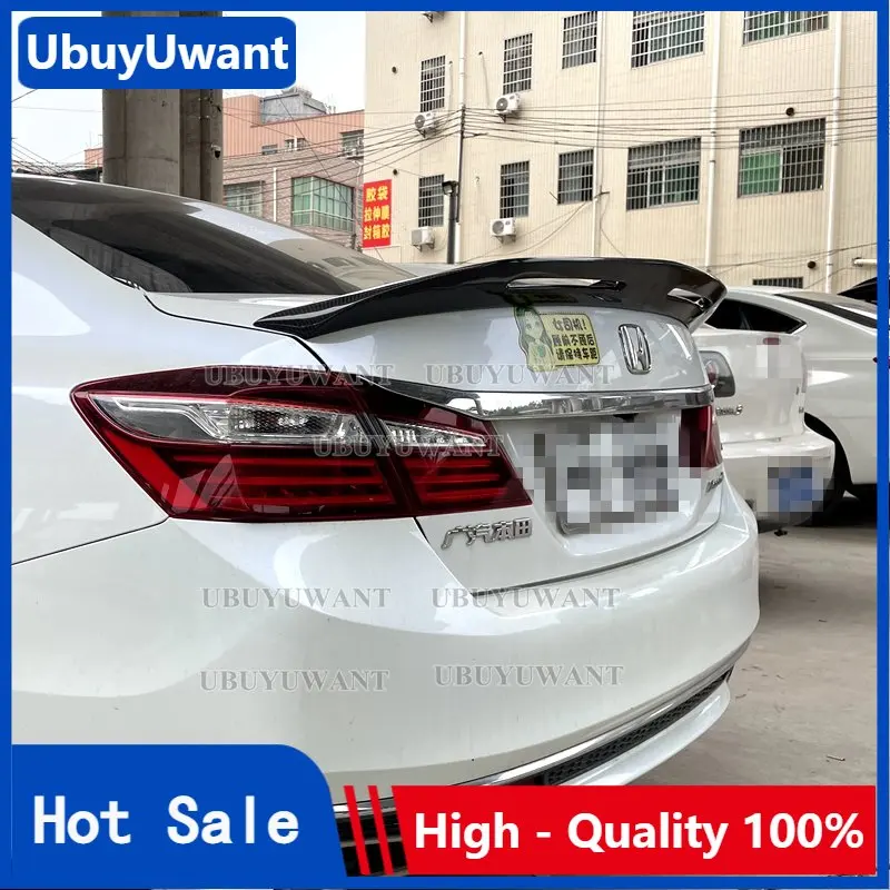 

For Honda Accord 2014 2015 2016 2017 Year Glossy Carbon Fiber/FRP Rear Wing R Style Accessories Car Refitt Spoiler