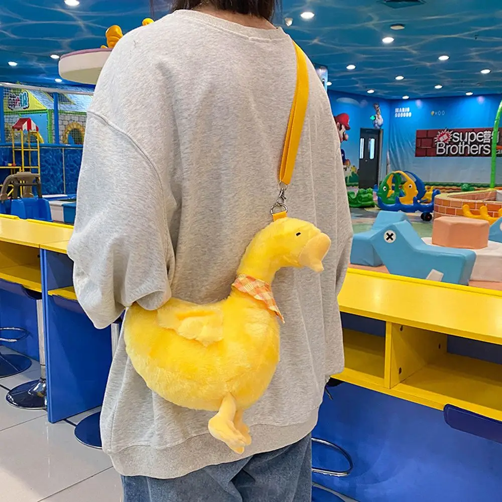 

Kids Creative Cotton Polyester Goose Cartoon Animal Toy Girl Gift Crossbody Bag Women Shoulder Bag Plush Bag Korean Style Bag