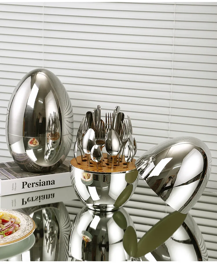 Golden Egg Cutlery Spoon Set 24Pcs 36 Undefined