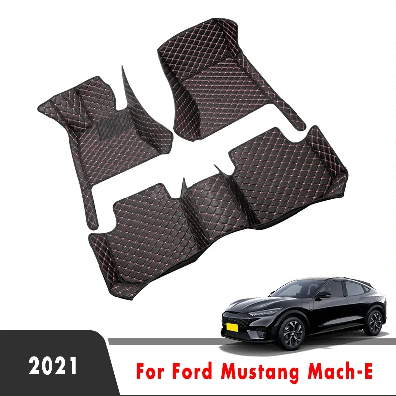 

For Ford Mustang Mach-E MachE 2021 2022 Car Floor Mats Auto Styling Interiors Accessories Protect Custom Waterproof Carpets Rugs