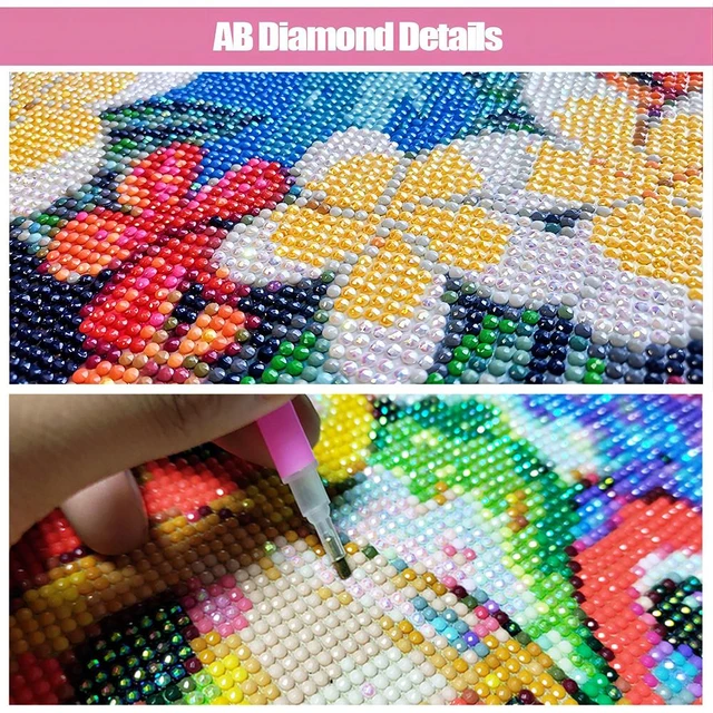 5D Flower Diamond Painting Butterfly Diamond Art Picture Cross Diamond  Embroidery Full Round Diamond Mosaic Home Decor DIY Gift