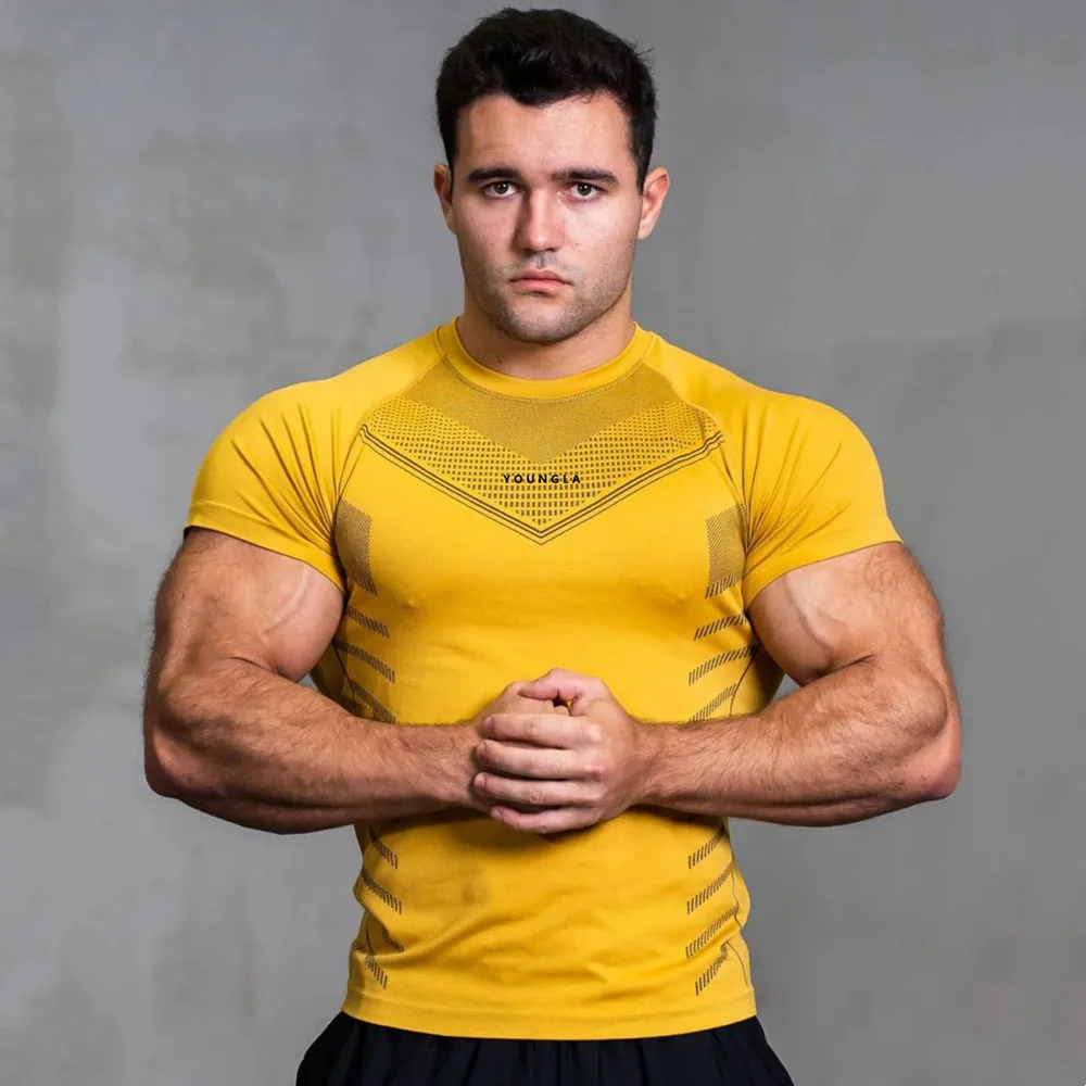 T-Shirt Mens Short Sleeves T Shirt Men Gyms Bodybuilding Skin Tight Thermal  Compression Shirts Workout Top