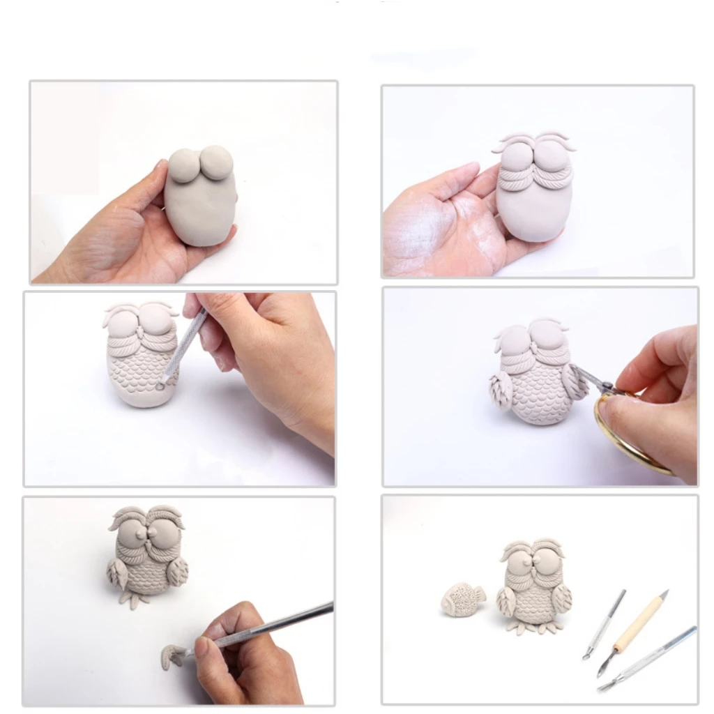 Cold Porcelain Sculpt Air Dry Clay Soft  Paper Clay Plaster Modeling Stone Powder Clay Air Dry Hardening DIY Sculpture Statue 4