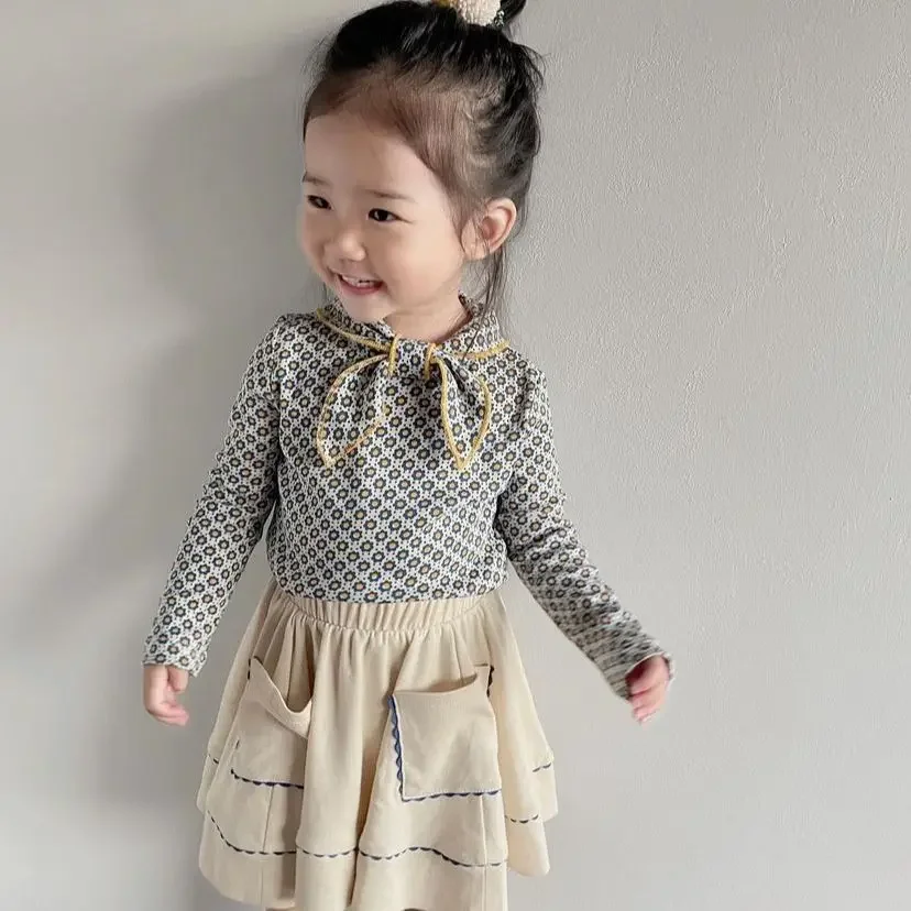 Baby Girl Clothes MP Autumn Kids Long Sleeve T-Shirts Princess Floral Pants Children Fashion Toddler Girls Outfit Set