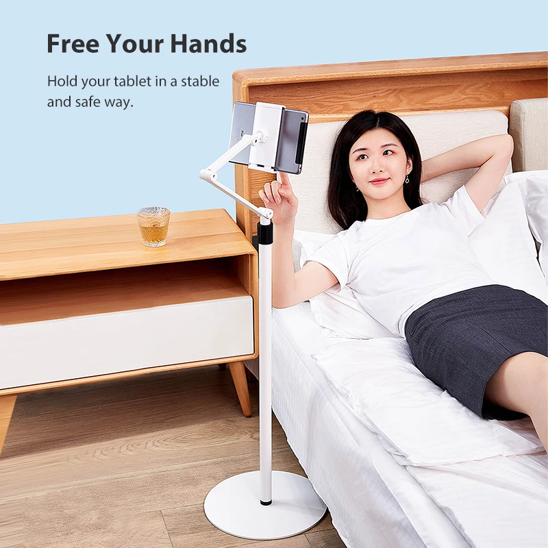 Bewiser Mobile Phone Tablet Floor Stand, 360 Degree Rotation Height ...