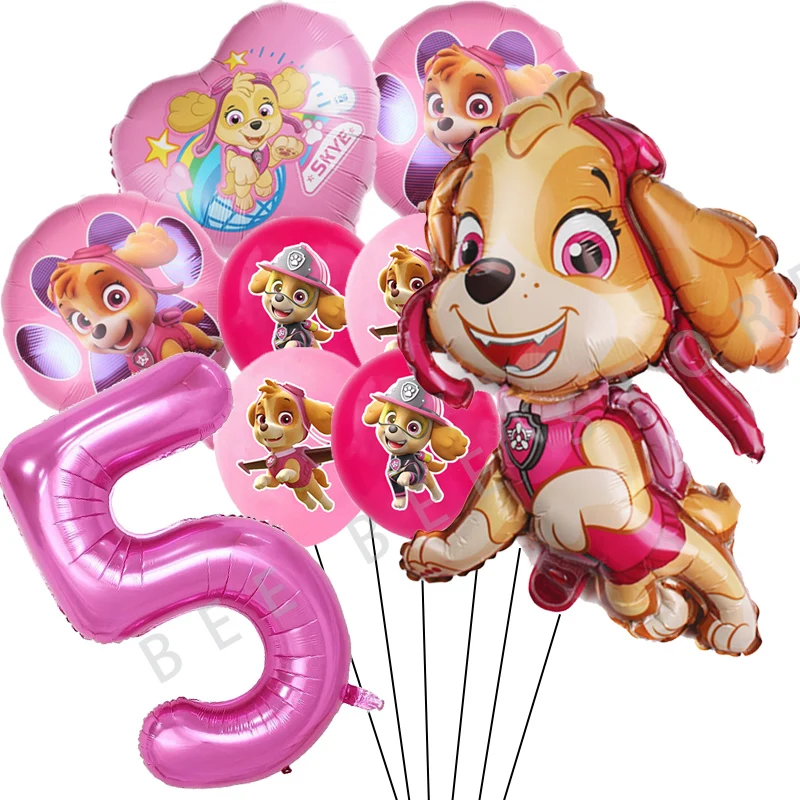 thumbnail image 4 of Globos decorativos para fiesta de cumpleaños de Paw Patrol, juego de globos número 1 y 2 de 32 pulgadas para niños y niñas, baby shower, 4 of 5