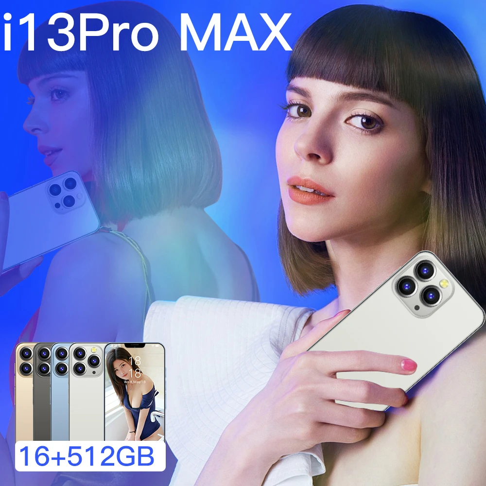 Smartphone I13 Pro Max 10 Core 6.7 Inch 6800 mAh 4G 5G Celular Global Version 16GB 512GB Smart Cell Mobile Hand Phone Telefon cell phones and 5g