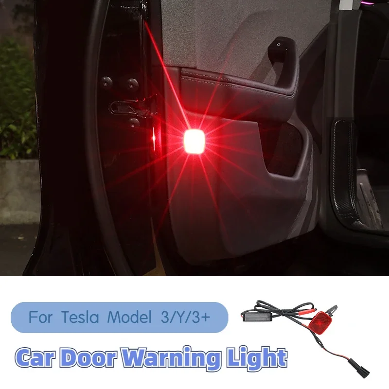 For Tesla Model Y & Model 3 2020-2025 Car Door Warning Light Strong Flashing Lig