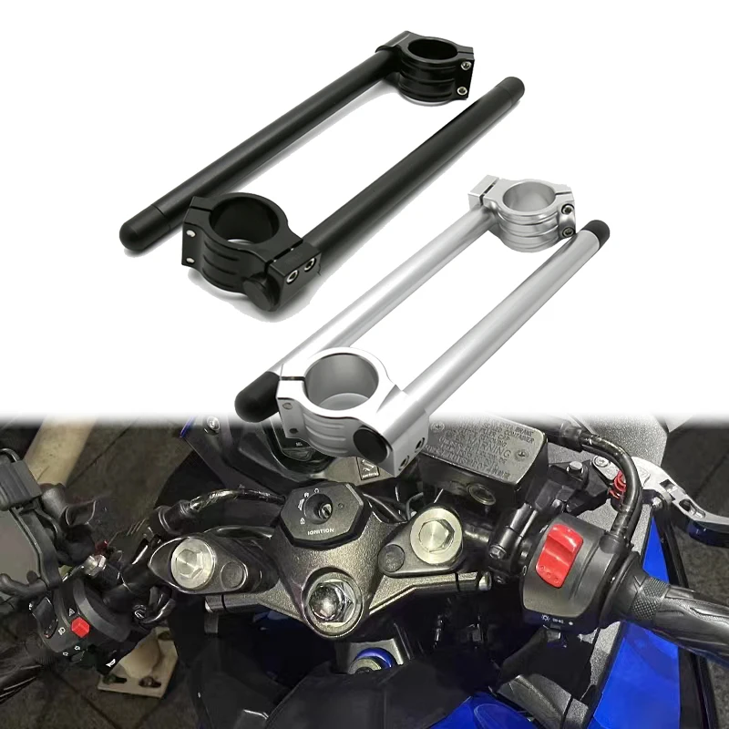 

Motorcycle Accessories Modification CNC Separate Handlebars Sports Bike Racing Street Bike Modified Aluminum Handlebar Grips