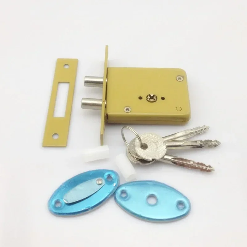 Fechaduras Mortice Universal Deadbolt Fechaduras com Chave Invisíveis Impedir Lock Picking Double Bar Bloqueio Mortise Invisível 1pc