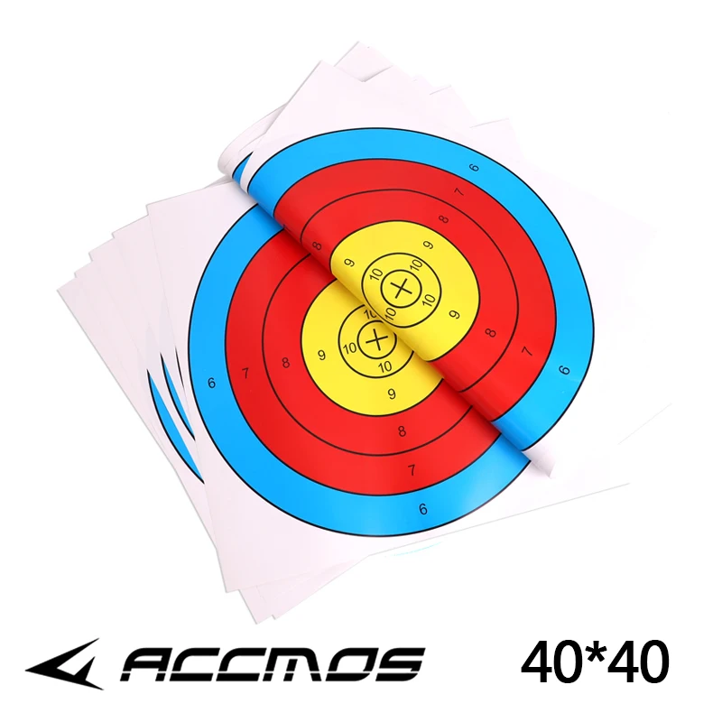 Cibles De Tir à L'arc 40x40 Cm - Lot De 30 Feuilles - Anneaux Complets Pour Entraînement