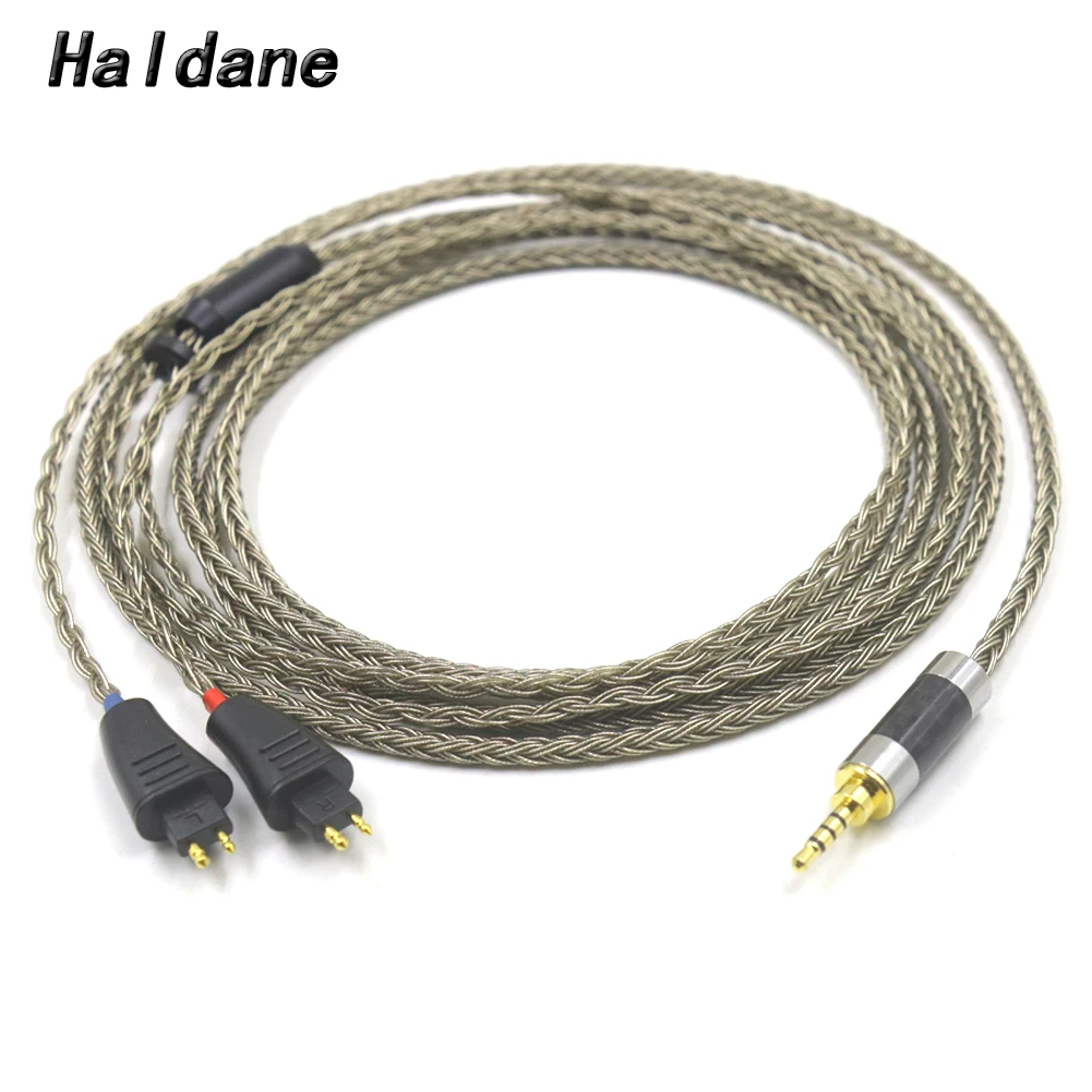 

Haldane Gun-Grey 16Cores Silver Plated Graphene Headphone Upgrade Replace Cable for FOSTEX TH600 TH900 909 MKII MK2 Earphone